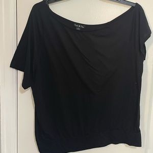 Black off the shoulder top